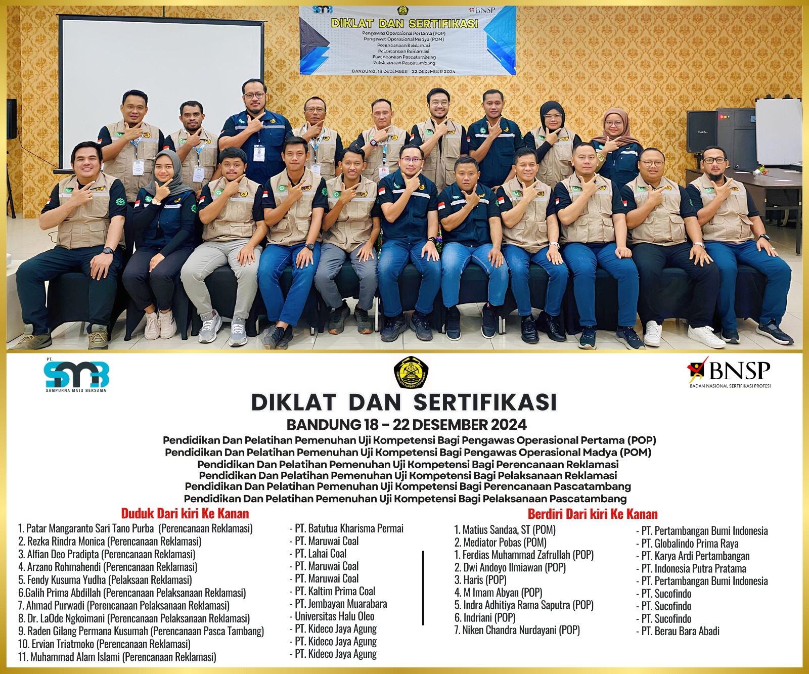 Diklat dan Sertifikasi