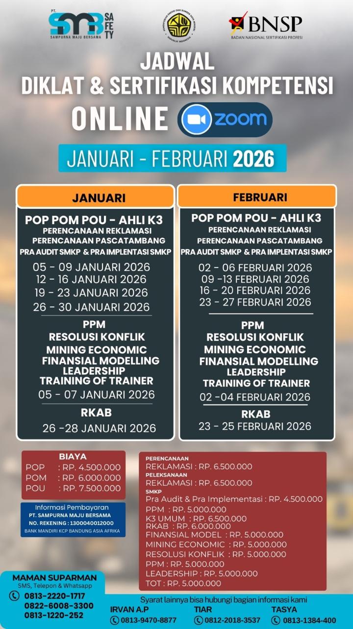 Diklat & Sertifikasi Kompetensi Januari - Februari 2026