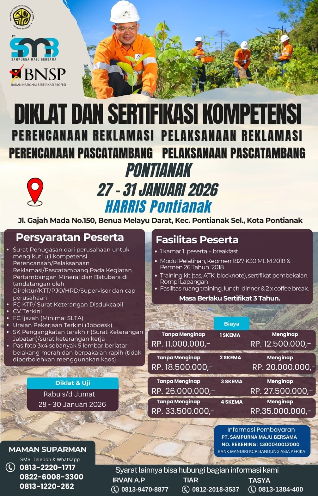 Diklat & Sertifikasi Kompetensi 27 - 31 Januari 2026