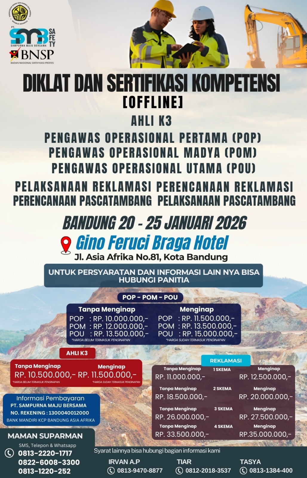 Diklat & Sertifikasi Kompetensi 20 - 25 Januari 2026